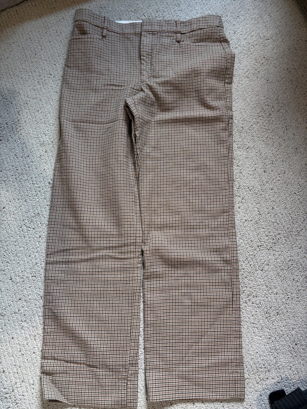 Banana Republic Brown Houndstooth Straight Leg Pants